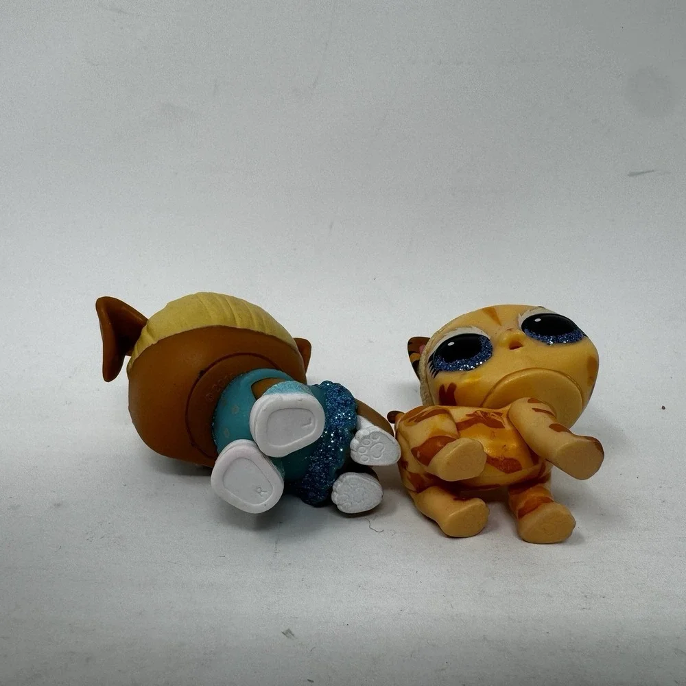 Lot Of 2 LOL‎ Surprise Doll Glitter Pets Secret Agent Spy Kitty Pup Swing